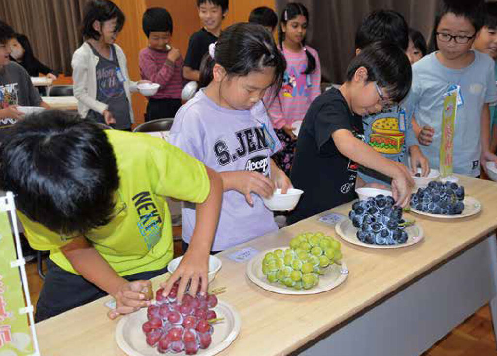 4種類のぶどうの食べ比べ